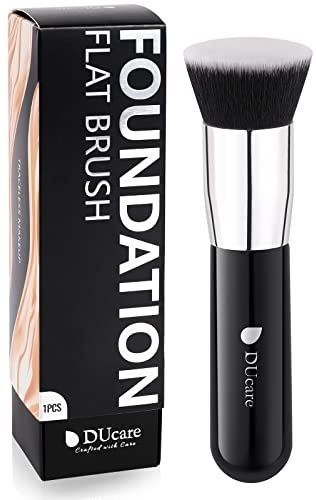 DUcare Foundation Pinsel Kabuki Make Up Pinsel Flat Top Pinsel Schminkpinsel Kosmetikpinsel - Ideal für Cremige, Pudrige oder Flüssige Foundation