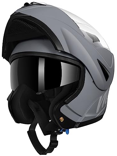 Westt Klapphelm Motorrad ECE 22.06 Zertifiziert – Integralhelm mit Sonnenblende & Visier, Motorradhelm für Damen & Herren, Jethelm mit Kinnschutz, waschbares Innenfutter, für Roller, Scooter & Moped