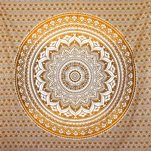 MOMOMUS Mandala Tuch Mehrzweck - Pareo/Strandtuch XXL, Dünn und Sandabweisend, Große Stranddecke Sandfrei Sanddurchlässig oder Picknickdecke XXL für Camping und Yoga - Braun 210x230cm