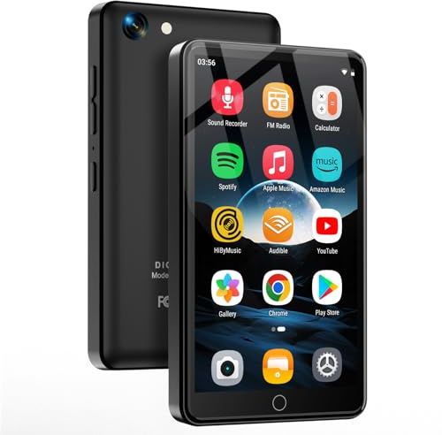 4.02“ MP4 Player with Bluetooth and WiFi, 80 GB MP4 Player with 13 MP Camera, Music Player for Children with Speakers, Android Music Player with Spotify, YouTube, Play Store
