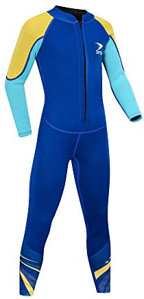 ZCCO Kids Neoprenanzug – 2,5 mm Thermo-Badeanzug für Jungen & Mädchen, Langarm-Tauchanzug zum Schwimmen, Surfen & Schnorcheln (Hellblau, XS)