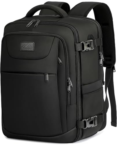 LYNXCHER für Easyjet Handgepäck 45x36x20 Travel Rucksack Bag Reiserucksack für Flugzeug Handgepäck Laptop Rucksack 30L mit 15.6 Zoll für Herren Damen Teenager Schulrucksack Jungen Schwarz