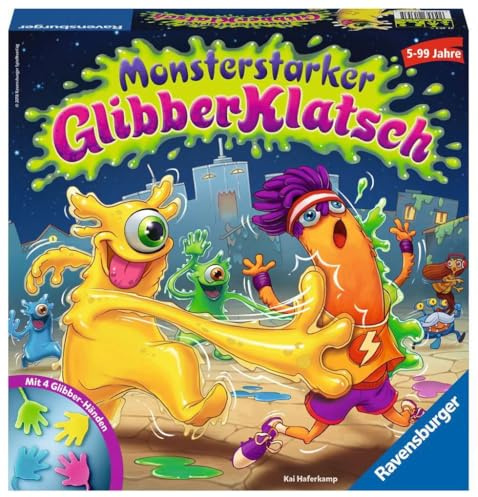 Ravensburger Kinderspiel Monsterstarker GlibberKlatsch - Spiel ab 5 Jahre | Gesellschaftsspiel für 2-4 Spieler, Geschenk für Jungen und Mädchen