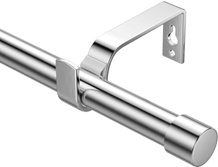 Ausziehbare Gardinenstangen 76-280cm, Dia 19mm Verstellbare Gardinenstange mit Kappenknäufen für Ösenvorhänge, Elegante Dekorative Vorhangstangen für Schlafzimmer