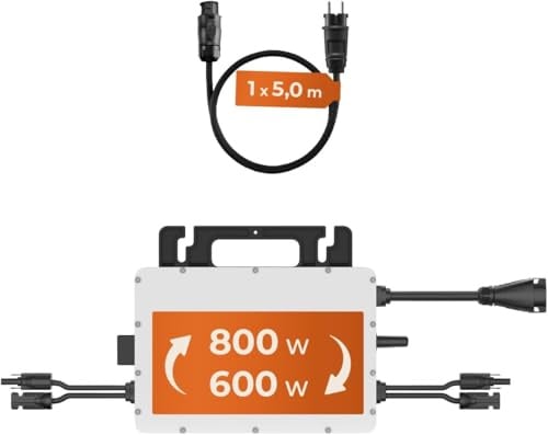 Hoymiles HMS-800W-2T 800W 1-phasiger Mikro-Wechselrichter mit WiFi, 2x MPPT, IP67, Silber/Schwarz