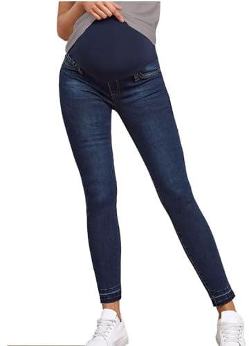 YASHANG Jeans Skinny Jeans,FüR Schwangere Schwangerschafts Jeans, Lang Umstandshose Jeans,Hose Destroyed Jeans,Maternity Jean,Denim Leggings,FüR Umstands Jeans