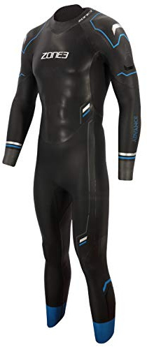 ZONE3 Advance Triathlon Schwimmanzug für Herren, Schwarz/Blau
