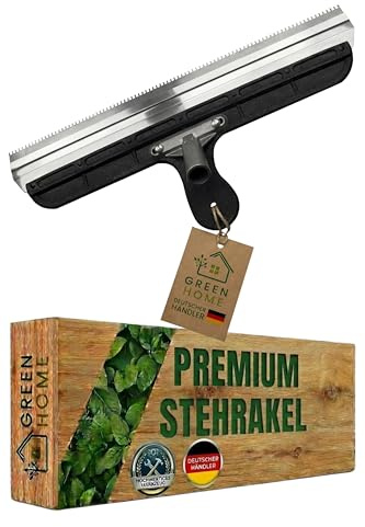 Green Home Großflächenrakel 560 mm | Gezahnter Stehrakel mit Steckvorrichtung inkl. zweiseitigem Blatt | Für Bodenarbeiten | Bodenrakel