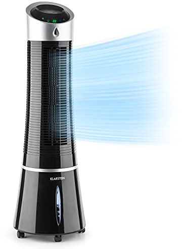 Klarstein Luftkühler mit Wasserkühlung, 5-in-1 Verdunstungskühler, Luftbefeuchter, Ventilator, Luftreiniger & Nachtmodus, Mobile Klimageräte Luftkühler 6L, 45 Watt Air Cooler, 180 m³/h Luftstrom