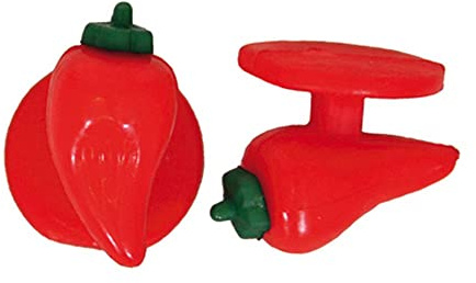 EXNER Kugel-Knöpfe/Motiv-Knöpfe "Peperoni" in Verpackungseinheit von 12 Stück