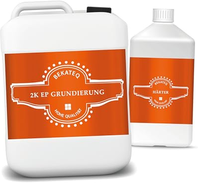 BEKATEQ 2K Epoxidharz glasklar 4,5 kg - Grundierung, Tiefenverfestigung, Haftgrund, Absperrung außen & innen I für Werkstatt- & Industrieboden, Wohn & Büroräume, Keller, Treppen BK-190EP