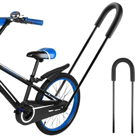 BORDEAG Fahrradstange für Fahrrad, Schiebestange Fahrrad, Schubstange Fahrrad, Tandemstange für Fahrrad, Universal Push Bar, für Bergauf-Fahrten und Lange Strecken, Schwarz