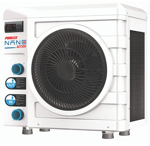 N NETSPA Poolex Nano Action 3 Poolstar PC-Nano-A3 – Wärmepumpe für kleine Aufstellpools – Verbrauch von 600 W – Volumen des Beckens von 10 bis 21 m³, Weiß, Kind