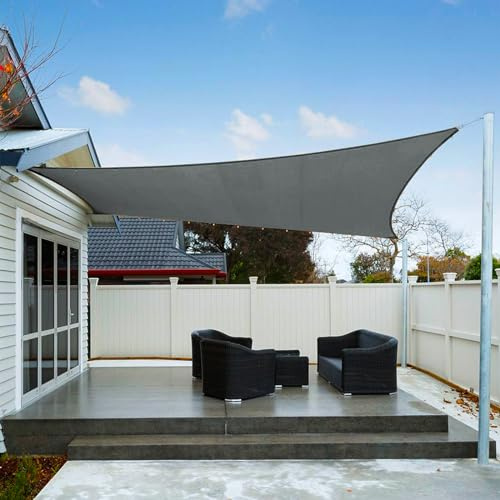 AXT SHADE Sonnensegel Wasserdicht Rechteckig 2x2,5m Wetterschutz Sonnenschutz PES Polyester mit UV Schutz für Terrasse Balkon Garten-Grau Anthrazit
