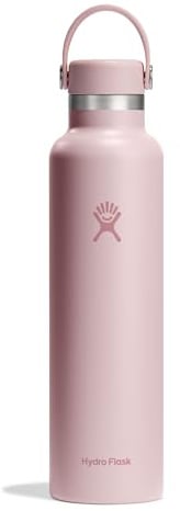 HYDRO FLASK - Trinkflasche 709ml (24oz) - Isolierte Wasserflasche aus Edelstahl - Sportflasche mit auslaufsicherem Flex Deckel & Gurt - Thermoflasche Spülmaschinenfest - Kleine Öffnung - Trillium