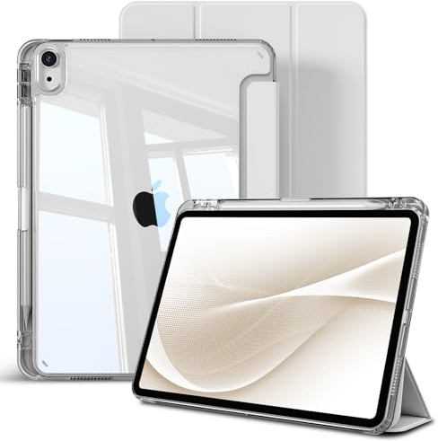 ZOYU Hülle für iPad 11. Generation (A16, 2025) 11 Zoll & iPad 10. Generation (2022, 10,9 Zoll) – Transparent, Schlank, Harte Rückseite & TPU-Rahmen, Auto Sleep/Wake, Grau