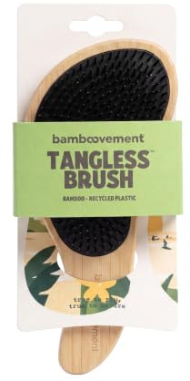 The Bamboovement Tangle bambus Entwirrbürste 2.0 – Ergonomisches Entwirren, vegan, mit recycelten Borsten