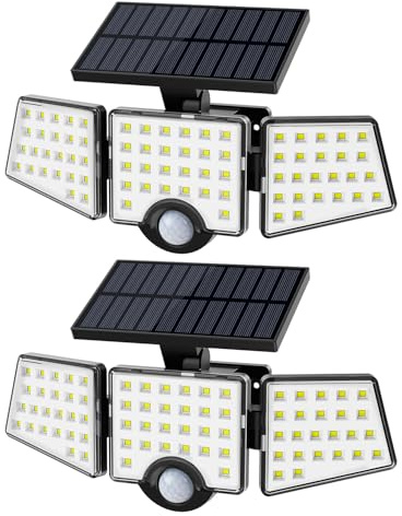 Lepro Solarlampen für Außen mit Bewegungsmelder, 360° Beleuchtungswinkel, 1000 Lumen 6W LED Solarlampen Aussen, IP65 Wasserdicht, 270°Drehbar Solar Außenleuchte für Außen Garten Balkon Garage