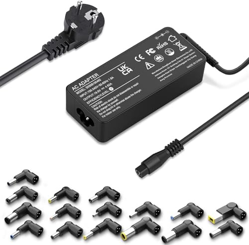Universal 90W Laptop Netzteil für HP Dell Acer Asus Lenovo IBM Toshiba Samsung Sony Fujitsu Gateway Notebook Ultrabook Chromebook Ladegerät mit 16 Tips