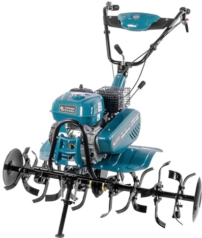 Könner & Söhnen KS 7HP-950S Benzin Bodenhacke, gartenfräse, kettenantrieb, geschmiedete Säbelfräsen, 2 Vorwärtsgänge, Rückwärtsgang,108 cm Arbeitsbreite, ≤ 31 cm Arbeitstiefe,7.0 PS Kultivator