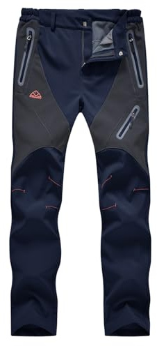 donhobo Damen Hosen Fleece Gefüttert Winterhose Winddicht Warm Verdickte Softshellhose Wasserabweisend Outdoor Wanderhose Funktionshose