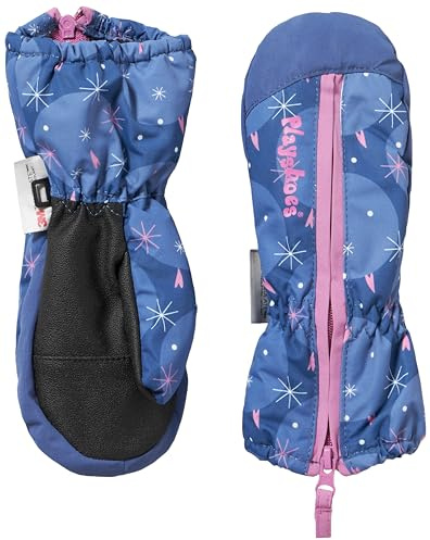 Playshoes Halbfinger-Handschuhe Schneefäustlinge Unisex Kinder, Marinereißverschluss, 2 (ca. 2-4 ans)