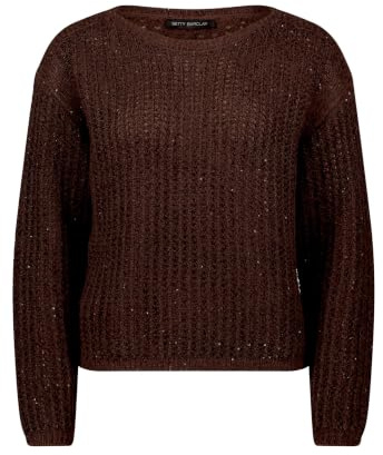 Betty Barclay Damen Grobstrick-Pullover mit Pailletten