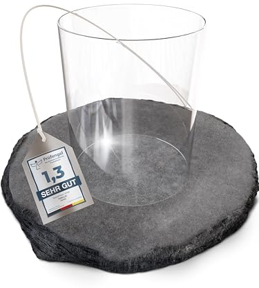 Firell Glas für Tischkamin Verve - Glaszylinder 12x15cm | Feuerfestes Borosilikatglas, für Firell Tischkamine Verve & Verve Black + DIY-Projekte, Ersatzglas