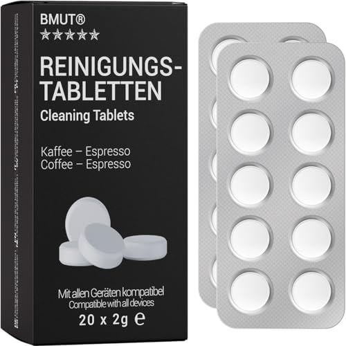 20x Reinigungstabletten für Kaffeevollautomaten | gegen Kaffeeöl-Rückstände | für Jura, Siemens, Delonghi etc.