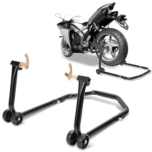 Gimisgu Motorradheber, Motorradheber Motorrad Hinten zum Aufbocken, Aufbockvorrichtung, breitenverstellbar, Wartungs-/Montagearbeiten für Motorräder bis 300 kg (Schwarz)