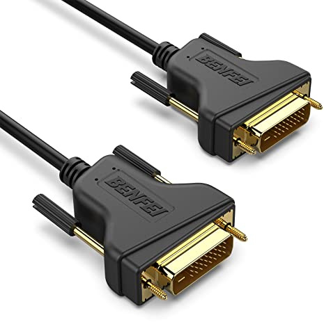 BENFEI DVI-auf-DVI-Kabel, 1,8 m, DVI-D 24+1 vergoldetes Kabel, Dual-Link-Unterstützung, hohe Auflösung 2560 x 1600 für Gaming, DVD, Laptop, HDTV