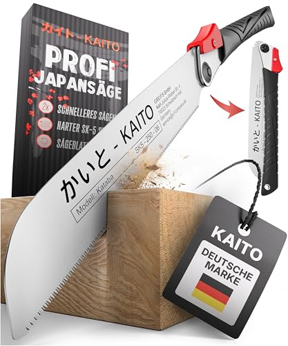 KAITO® Profi Japansäge Zugsäge japanische Säge Holz für Gewerbe & Heimwerk Handsäge Holzsäge Feinsäge (Kataba/Säge)