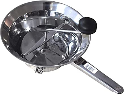 Fackelmann 2764250 Gemüsemühle, 24 cm, Gemüsemühle, Edelstahl, Grau, 24 cm