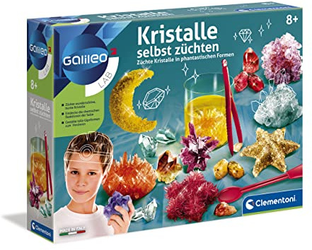 Clementoni Galileo Lab – Kristalle selbst züchten, Experimentierkasten für kleine Wissenschaftler, Spielzeug für Kinder ab 8 Jahren, farbenfrohe Experimente fürs Kinderzimmer von Clementoni 59116