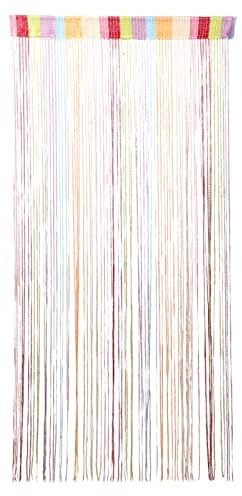 Yafe 200 x 100 cm Fadenvorhang, Fadenvorhang Blickdicht Glitzer Fadengardine Türvorhänge Dekorative Gardine für Hochzeit Party Café Restaurant Dekoration (Bunt)