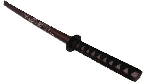 Bokken Holz Übungs Schwert mit Drache-Motive Dunkelbraun (80cm)