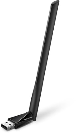 Mercusys MA30H AC1300 High Gain USB WLAN Stick Adapter mit Antennen(bis zu 867 Mbit/s 5GHz, 400 Mbit/s 2,4GHz, nur Kompatibel mit Windows 11/10 (32/64 bit)