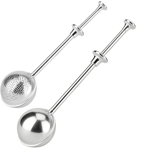 2 Stück Teesieb für Losen Tee Teeei 304 Edelstahl für Präzises Bestäuben Gewürze Kakaopulver Kaffee Mehl