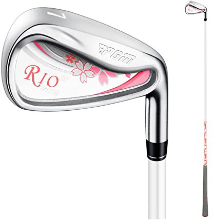 XSDAJSD Golfschläger für Damen, 7-Stab-Schläger aus Titanlegierung und Kohlenstoffstahl, Rechtshänder, Damen-Golfschläger, Golfeisen (Carbon)