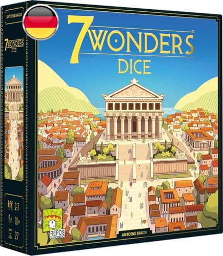 Asmodee, 7 Wonders Dice, Repos Production, Kennerspiel, 2-7 Spieler, ab 10+ Jahren, 25 Minuten, Deutsch