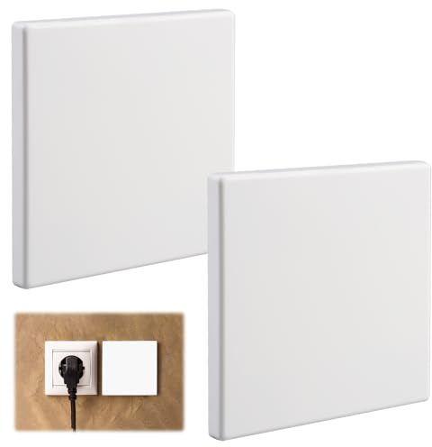 2 Stück Blindabdeckung Unterputz, 8.6x8.6 cm Blindabdeckungen Steckdose Abdeckung, Lichtschalter Blindabdeckung Unterputzdose, Kunststoff Blinddeckel Steckdose für Unbenutzte Steckdosen Oder Schalter