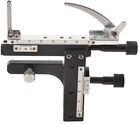 Hyuduo Beweglicher Mikroskoptisch, Mechanischer X-Y-Tisch mit Messschieber und Skala, für Mikroskopzubehör und Objektträger