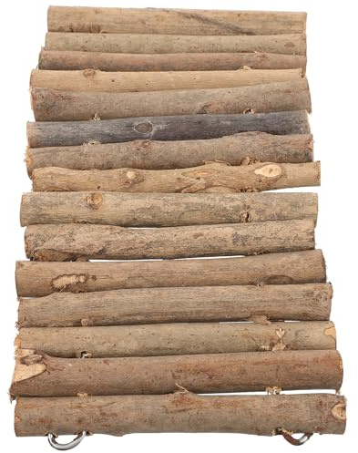 NUOBESTY Holzterrarium Schildkrötenhöhle mit Kletterstab Langlebiges Reptilienversteck und Sonnenplattform für Kleinschildkröten Dekoratives DIY Holzstick Versteck für Aquarium und