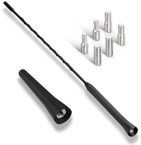 IZyufan 2 Pack Autoantenne 6,5cm & 24cm, Kurze Auto Antenne für AM & FM Empfang, Universal Kfz Dachantenne