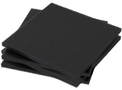 Pawfly 4 Pack Aquarium Filtermedien Pad für Aquarienfilter Aquarium Filtermedien Schwamm Filterwatte Rolle für Sümpfe Teiche Hydroponik Schwarz Schaumstoffwatte für Wasserfiltration, 16 cm L x 14 cm B