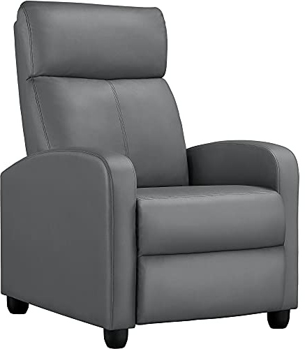 Yaheetech Relaxsessel Fernsehsessel Ruhesessel mit Liege-Funktion und Verstellbarer Beinablage Recliner Einzelsofa Kunstleder