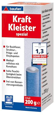 Baufan Kraft Kleister, ideal für überstreichbare Tapeten, 200g, transparent