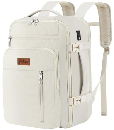 YOKGO Ryanair Handgepäck 40x30x20, Erweiterbar 40x30x25 für Eurowings 24-30L Klein Reiserucksack Handgepäck Rucksack mit Laptopfach 15,6, USB Ladeanschluss, Business Travel Backpack für Herren Damen