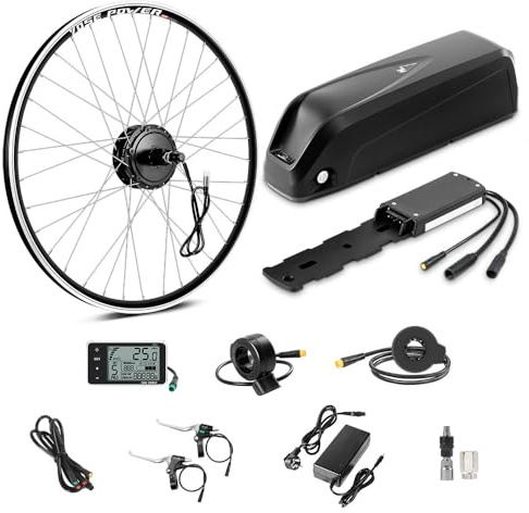SEASON 26''/ 27.5''/ 28''(700C) E-Bike Umbausatz 36V 350W Hinterrad Motor mit 36V13Ah Akku und integriertem Controller (28'' Cassette Kit+36V13Ah Batterie)