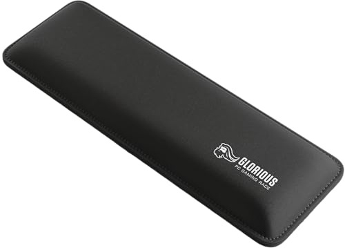 GLORIOUS Weiche Tastatur Handballenauflage (Kompakt) 300x100x25mm Schwarz | Stepprand gegen Ausfransen, Mittlere Festigkeit, Rutschfeste Gummibasis für starken Halt & ergonomischen Gaming-Komfort